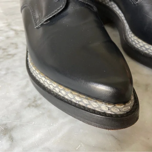 Acne Studios Lark Platform Oxford with Snakeskin Trim | Size 36 - Picture 5 of 12